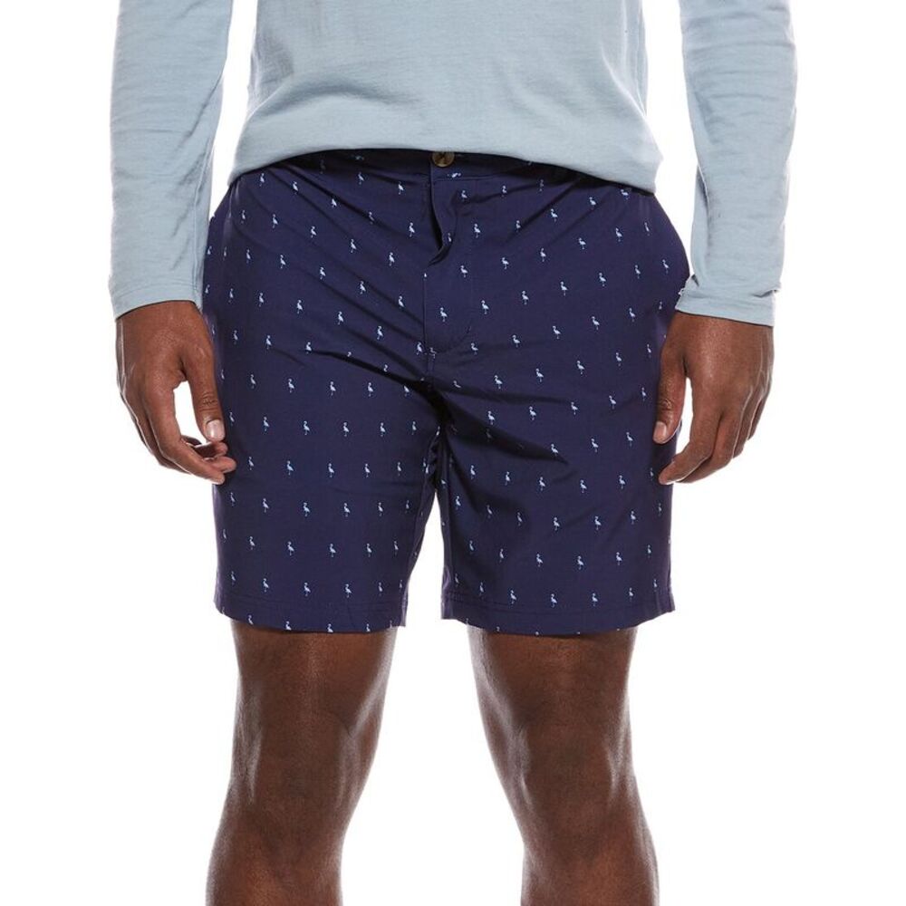 Tailorbyrd Mens  Printed Performance Short, Blue